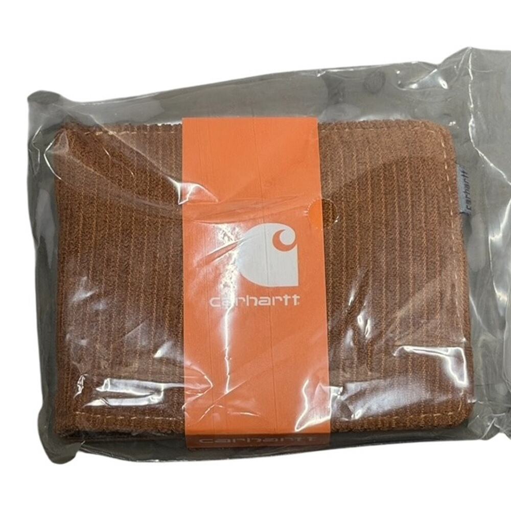 Carhartt Brown Bifold Wallet Canvas Workwear Wallet New in Gift Box